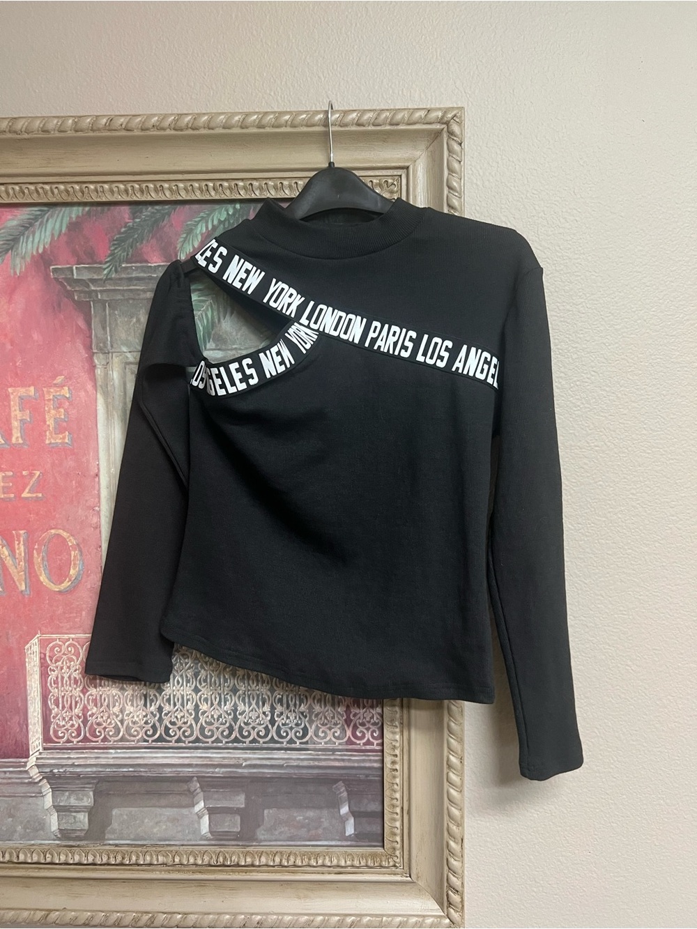 CBR Black Long Sleeve Top with City-Name Banding